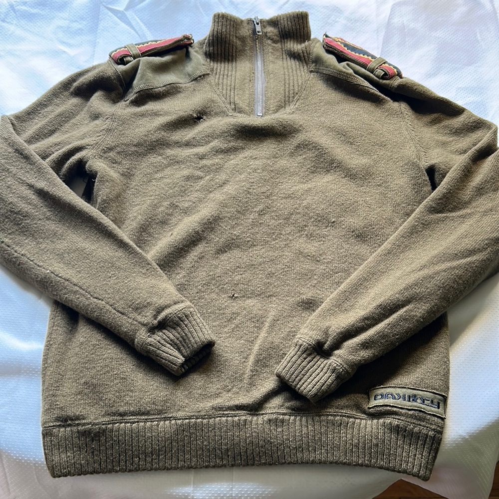 Oakley Lambs Wool Pullover Sweater Military Green Milsim Army Style Sweatshirt